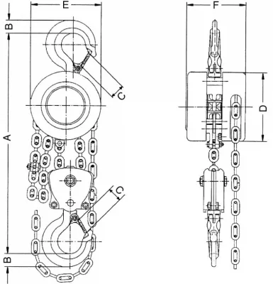 Таль ручная шестеренная стационарная ТРШСК 1.0/12
