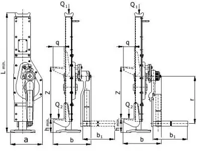 Домкрат реечный BRANO ДР-2,5 (15-00)