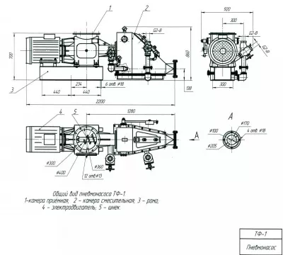 Пневмовинтовой насос ТФ-1