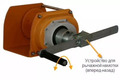 Лебедка ручная барабанная JHW-0,5 с канатом