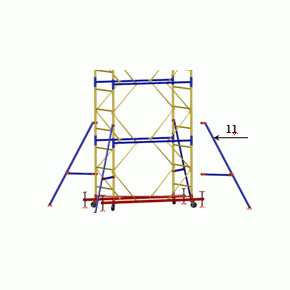Вышка-тура ВСР-1 (0,7х1,6) Б/блок+ 5 секций