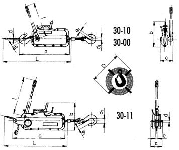 Монтажно-тяговый механизм BRANO МТМ-3.2 с канатом 20 м.